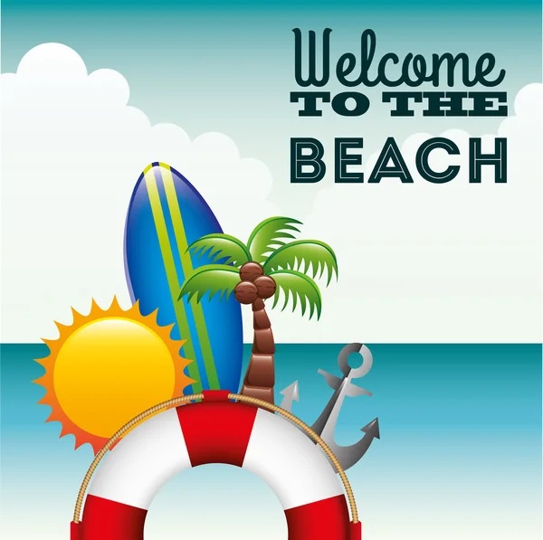 Beach icon — Stock Vector