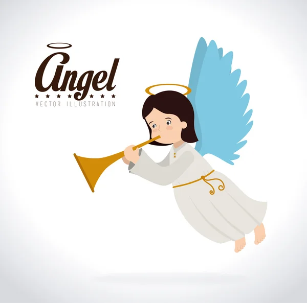 Desenho de anjo, ilustração vetorial . — Vetor de Stock