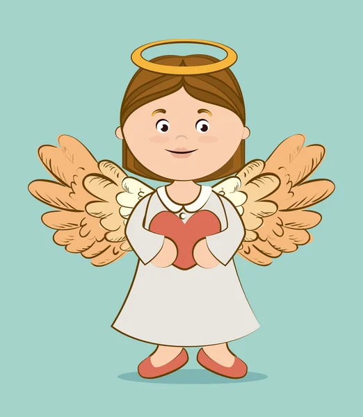 Desenho de anjo, ilustração vetorial . — Vetor de Stock