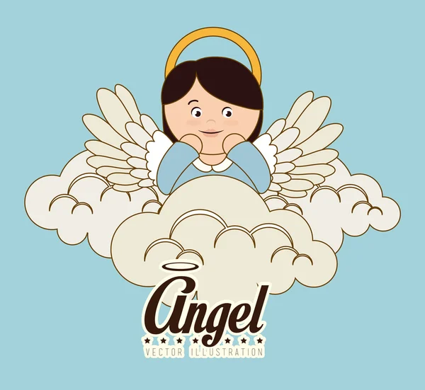 Angel design, vector illustration. — Stock Vector