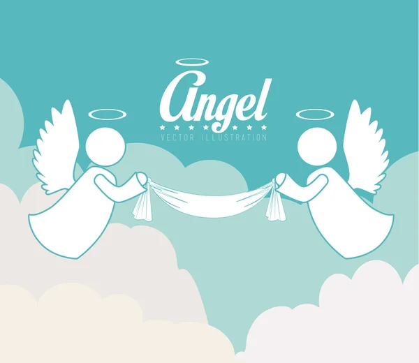 Angel design, vector illustration. — Stock Vector