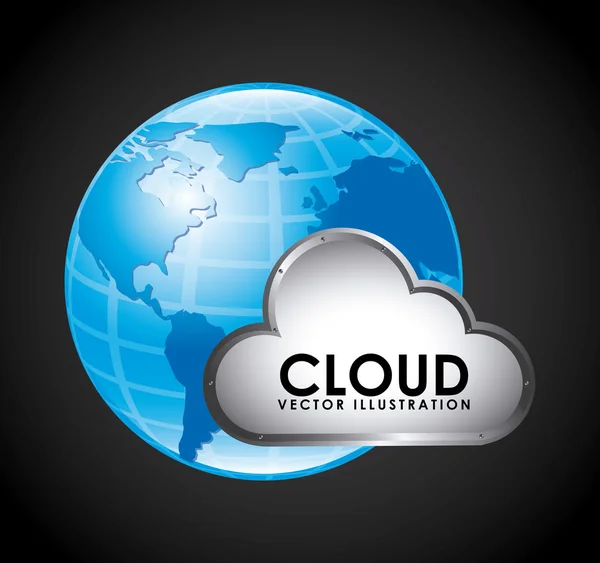 Cloud computing — Stock Vector