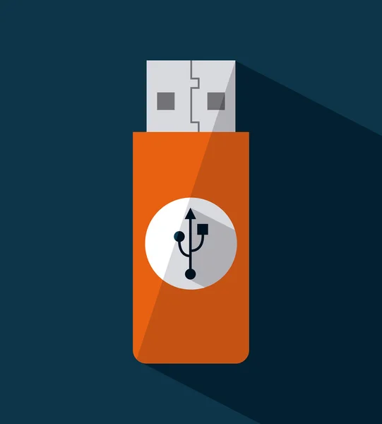 Conception de connexion USB — Image vectorielle