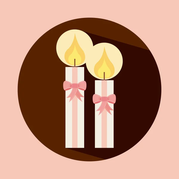 Kerzen-Symbol — Stockvektor