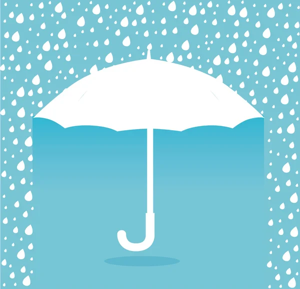 Conception de parapluie sur fond bleu illustration vectorielle — Image vectorielle