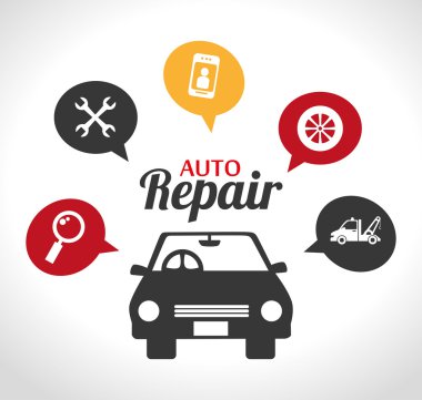 Garage design, vector illustration.