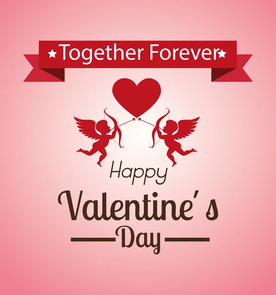 Valentines day, vector illustration. — Stock Vector