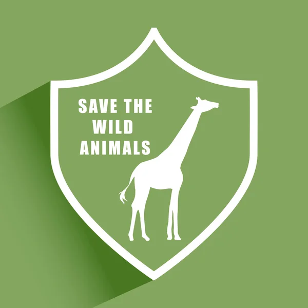 Σώσει τα ζώα σχεδιασμού — Διανυσματικό Αρχείο