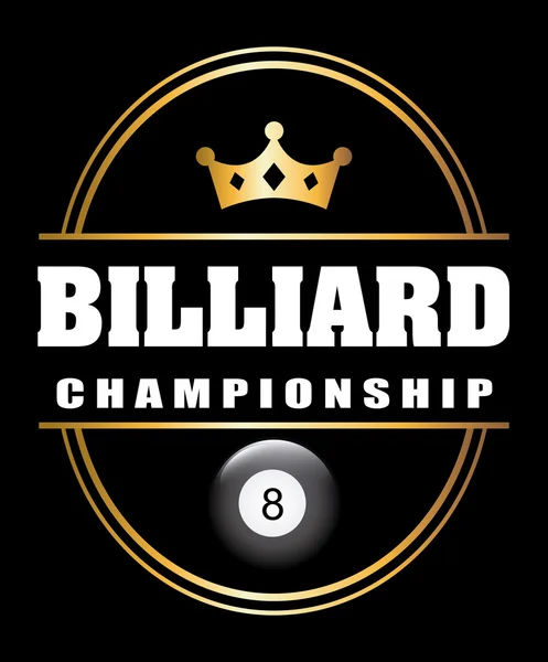 Billiard tournament — Stock Vector
