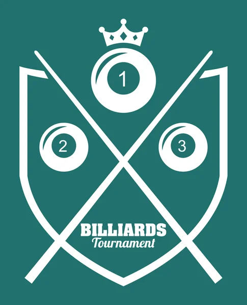 Design torneo di biliardo — Vettoriale Stock