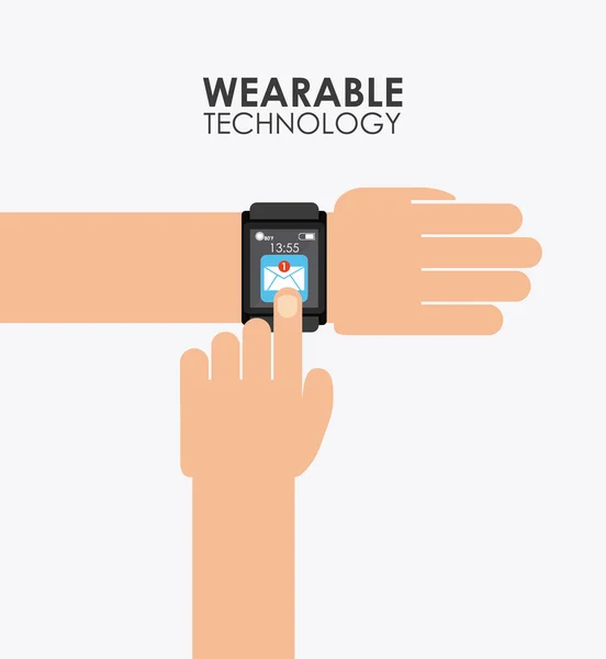 Tecnologia Wearable — Vetor de Stock