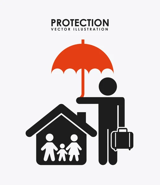 Icône de protection — Image vectorielle