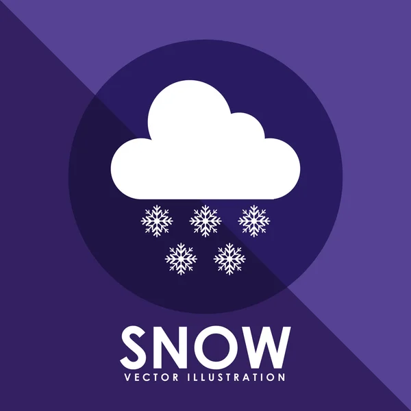 Diseño icono de nieve — Archivo Imágenes Vectoriales