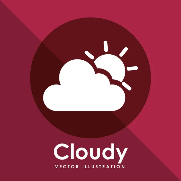 Cloudy icon design — Stock Vector