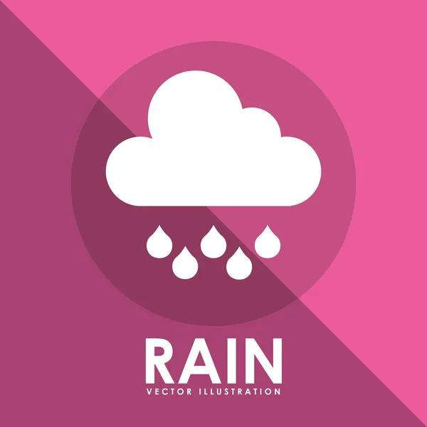 Yağmur simgesi tasarım — Stok Vektör