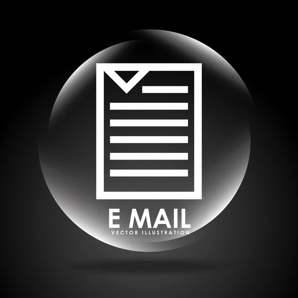 Design de botão de e-mail — Vetor de Stock