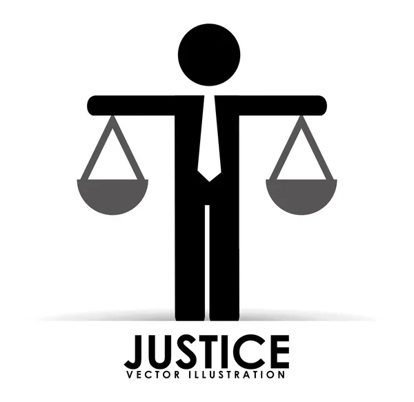 Justitie pictogram ontwerp — Stockvector