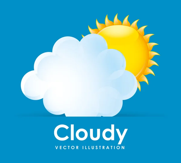 Cloudy design — Stock Vector