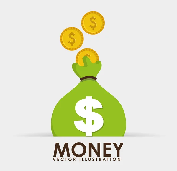 Money bag design — Stock Vector