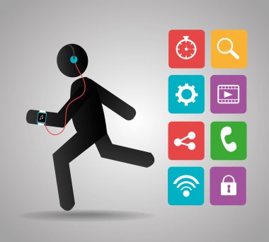 Teknoloji tasarım, vektör çizim.