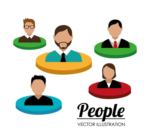 Lidé design, vektorové ilustrace. — Stockový vektor