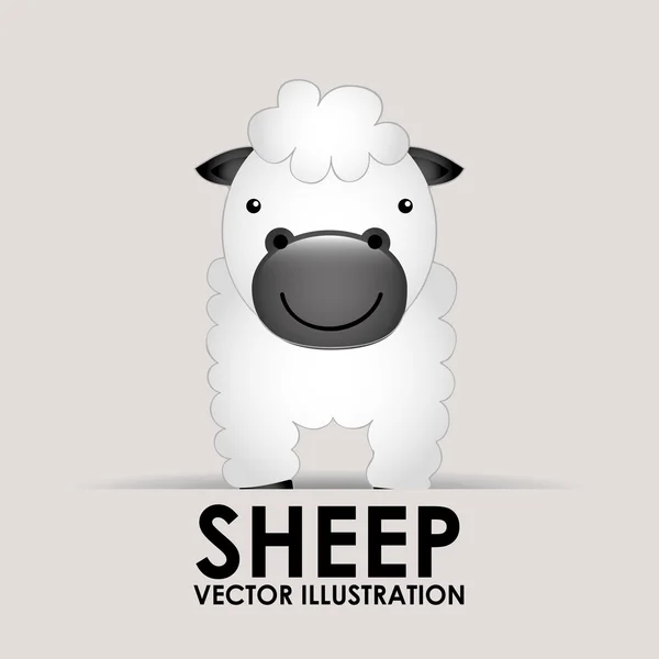 Sheep cute — Stock Vector