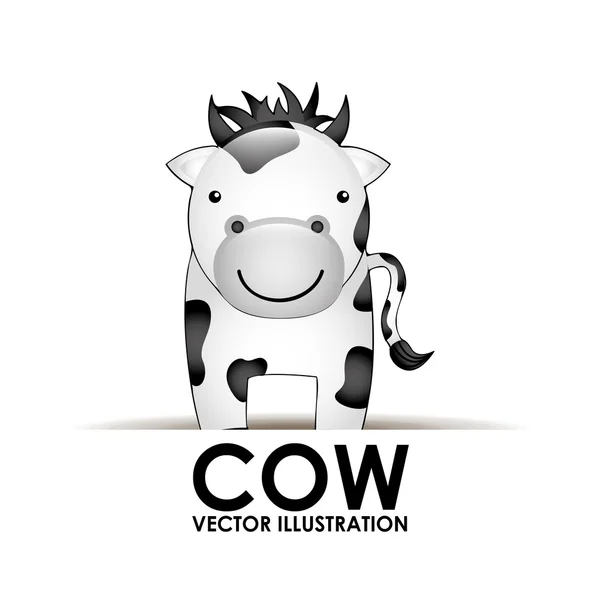 Aranyos tehén — Stock Vector
