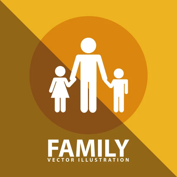 Family silhouettes — Stock Vector