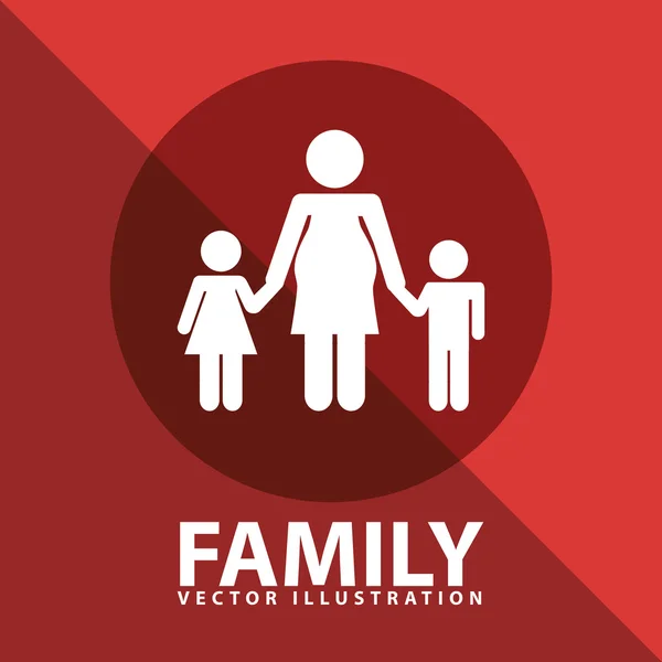 Familie silhouetten — Stockvector