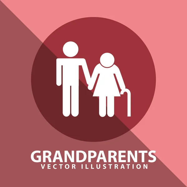 Silhouettes de grands-parents — Image vectorielle