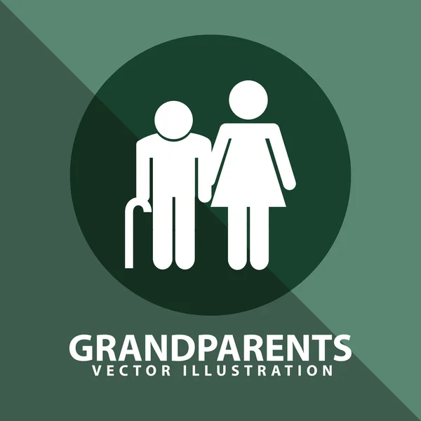 Silhuetas de avós — Vetor de Stock