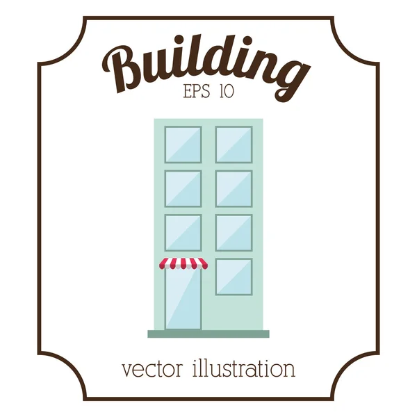 Byggnaden ikon design — Stock vektor