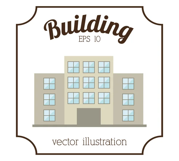 Diseño del icono del edificio — Archivo Imágenes Vectoriales
