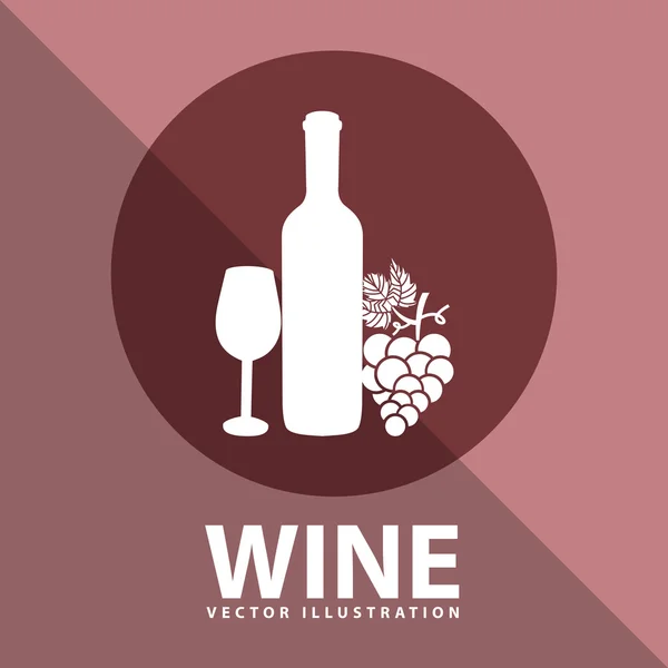 Diseño del icono del vino — Archivo Imágenes Vectoriales