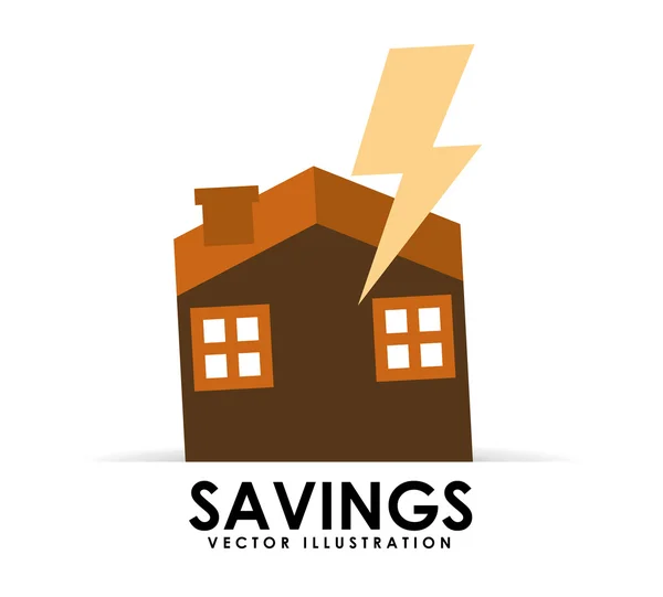 Megtakarítás a ház — Stock Vector