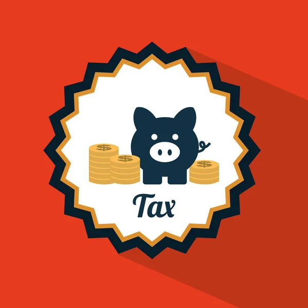 Daňové ikony designu — Stockový vektor