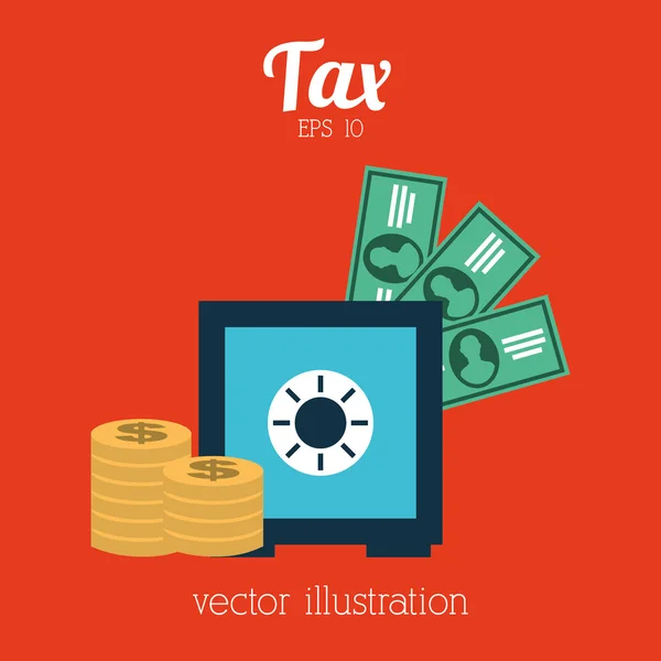 Diseño del icono fiscal — Vector de stock