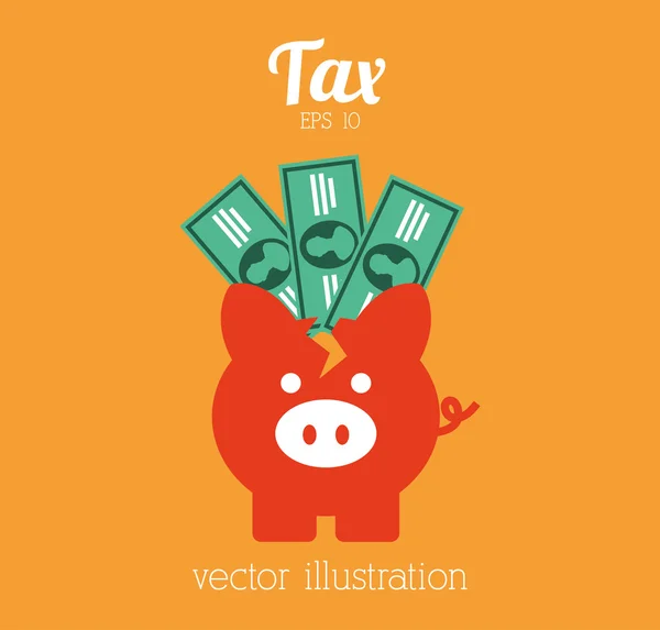 Adó ikon tervezés — Stock Vector