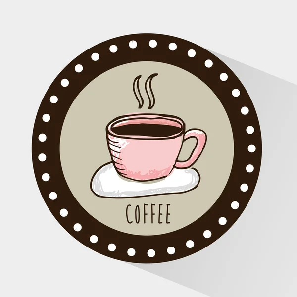 Kaffe ikon design – Stock-vektor