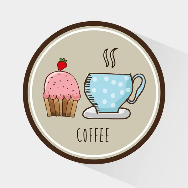 Diseño de icono de café — Archivo Imágenes Vectoriales