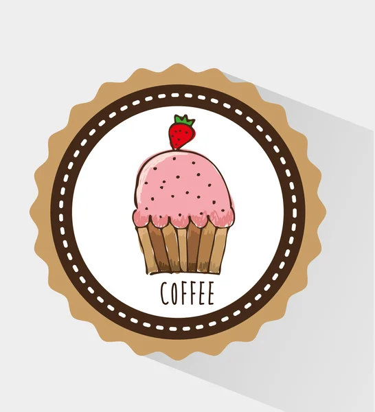 Design de cupcake — Vetor de Stock
