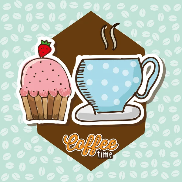 Delicioso diseño de café — Vector de stock