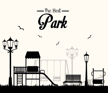 Park design over white background vector illustration clipart