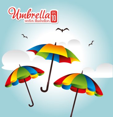 Şemsiye tasarımı, vektör çizim.