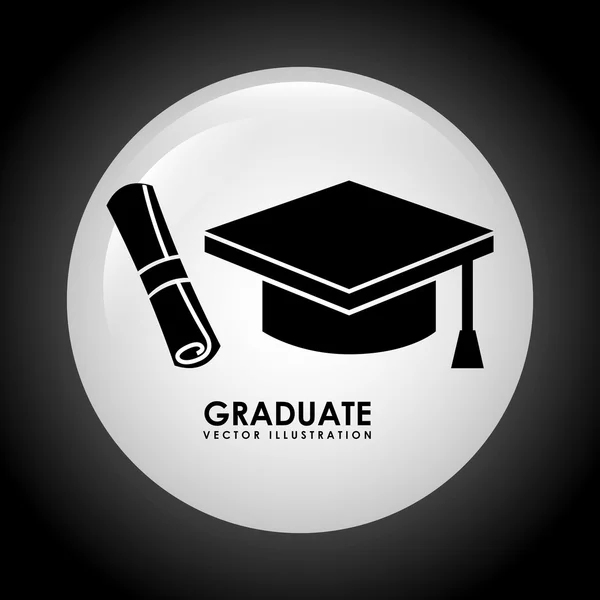 Graduate icon — Stock Vector