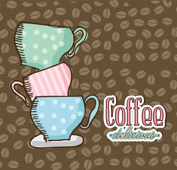 Delicioso café — Vector de stock