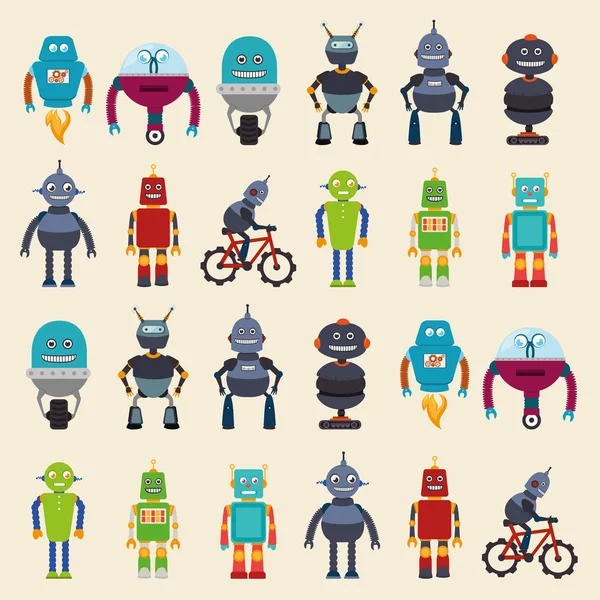 Robot ontwerp, vectorillustratie — Stockvector