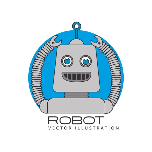 Progettazione robot, illustrazione vettoriale — Vettoriale Stock