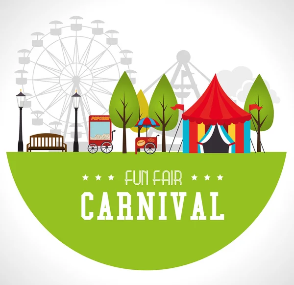 Carnival design över vit bakgrund vektor illustration — Stock vektor