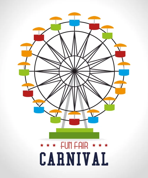 Carnival design over white background vector illustration — Stock Vector